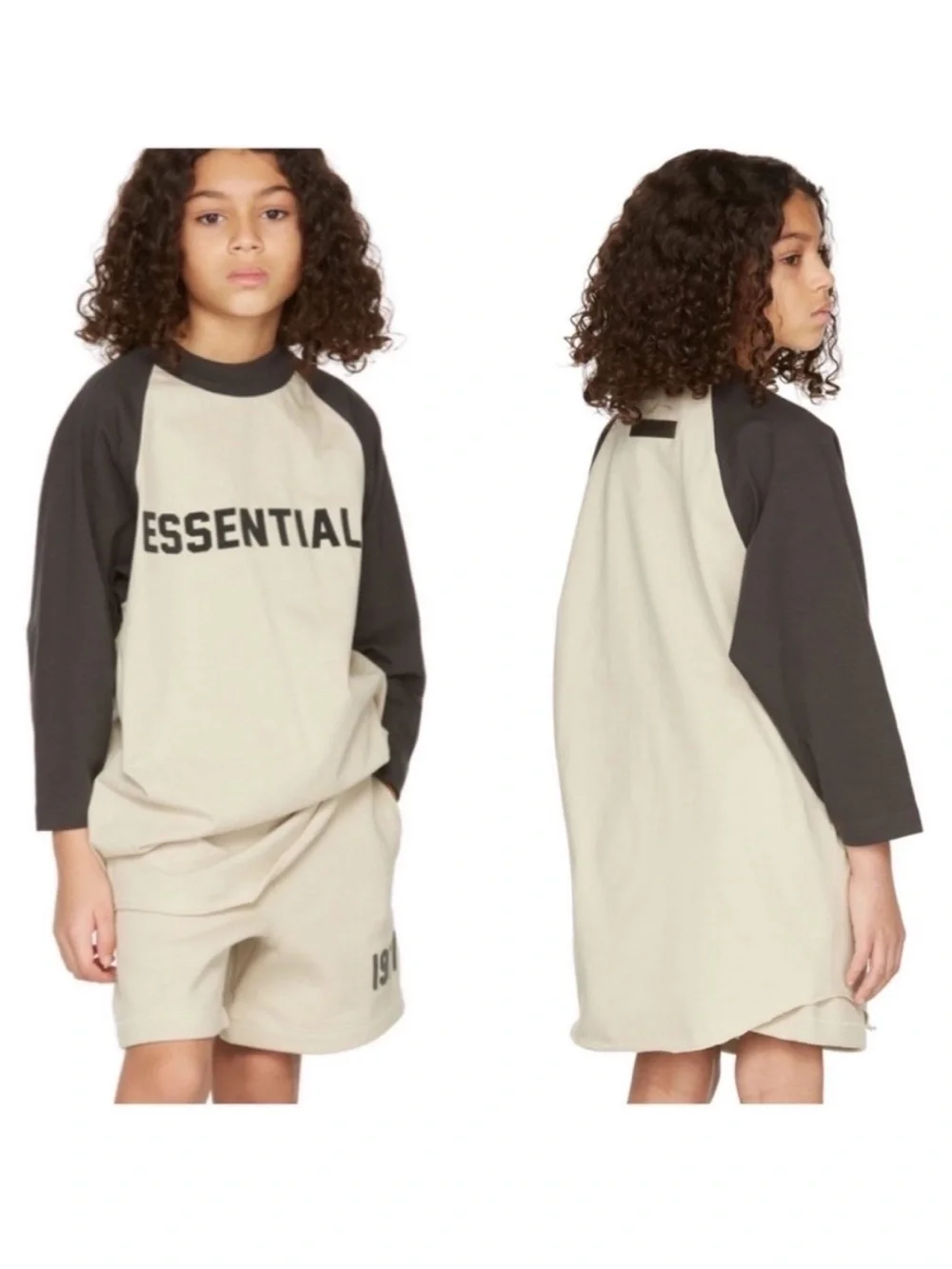 Essentials Fear of God - Black Gray Long Sleeve Tee